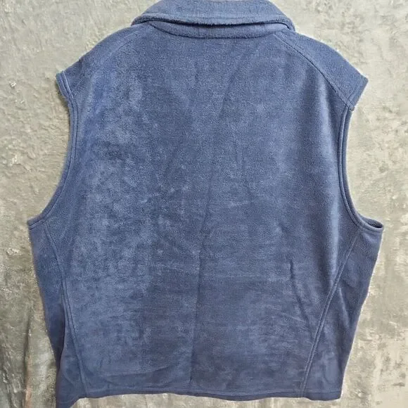 Columbia Men’s 2XL Fleece Zip Vest Navy Blue - Picture 8 of 10
